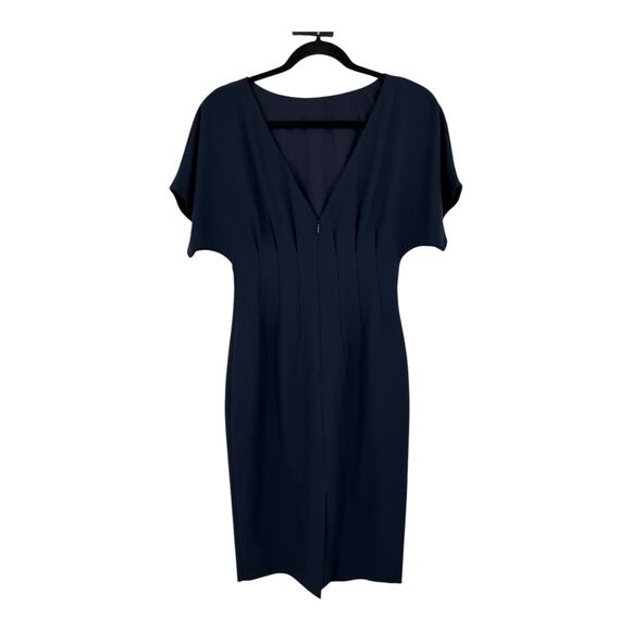 Eliza J Dress Flutter sleeve navy blue size 2 - Picture 4 of 7